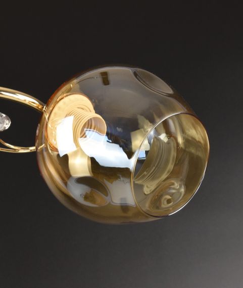 Люстра стельова на 2 лампочки 25852 Золото 23х48х18 см. | Зображення 1