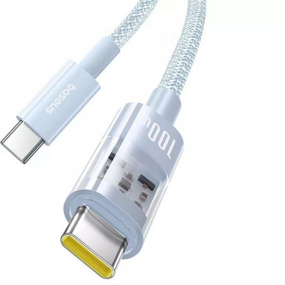 Дата кабель Baseus Gem Fast Charging Type-C to Type-C 100W (2m) (P10373000111-01) Blue | Зображення 1