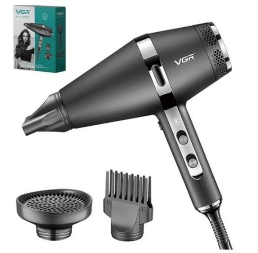 Професійний фен з 4 рівнями обдування і температури VGR V-469, 2400 Вт, 2 насадки (47873- V-469_2270) | Зображення 6