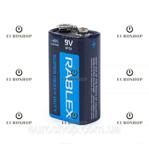 Батарейка крона Rablex 9V 6F22, батарейка сольова