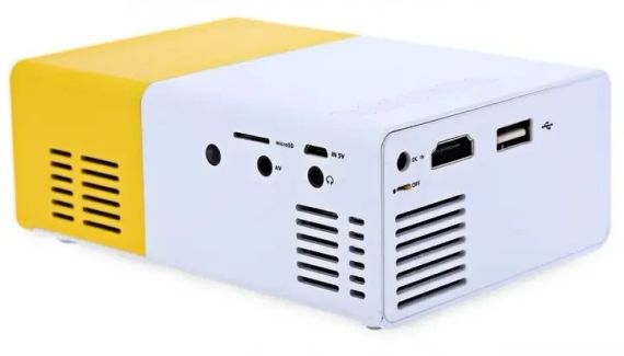 Мультимедійний портативний проєктор UKC YG-300 з динаміком White/Yellow | Зображення 4