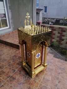 Панахидний стіл на 50 свічок із чеканкою