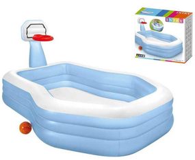 Intex Басейн дитячий надувний 57183 NP (2) 257х188х130см, від 3-х років, 682л, з баскетбольним кільцем, в