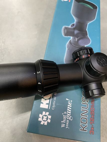 Оптический прицел KONUS KONUSPRO T-30 3-12x50 MIL-DOT IR Светосила: при 3х - 279, при 12х - 17.6 | Зображення 6