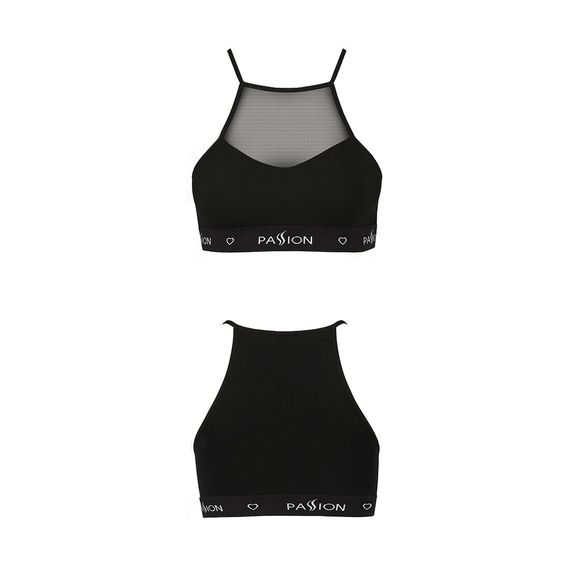Спортивний топ з прозорою вставкою Passion PS006 TOP L, black | Зображення 4