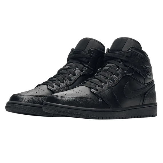 Кросівки Air Jordan 1 Mid Triple Black 40 554724-091