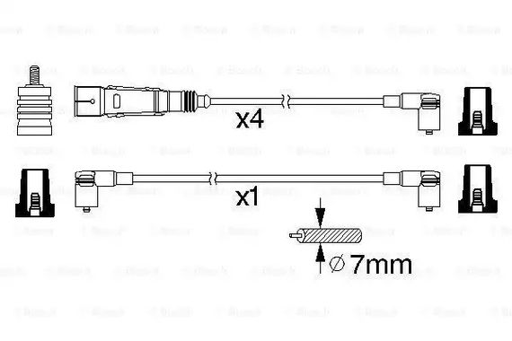 Комплект дротів запалювання VW GOLF III, SKODA FELICIA, BOSCH (0986356360) | Зображення 4