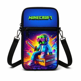 Сумка-чохол для телефону Minecraft,дитяча сумка через плече, водонепроникна міні-сумка (4781)