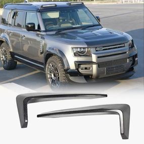 Накладки на передній бампер (Карбон) для Land Rover Defender 2019- рр