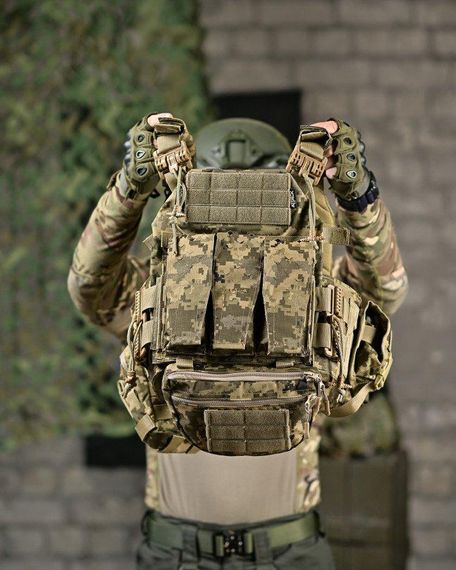 Плитоноска 4 точки сброса Attack PREMIUM   пиксель ДЛ6501 | Зображення 8