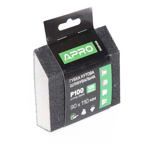 Губка шліфувальна APRO чотиристороння кутова P100 8281081
