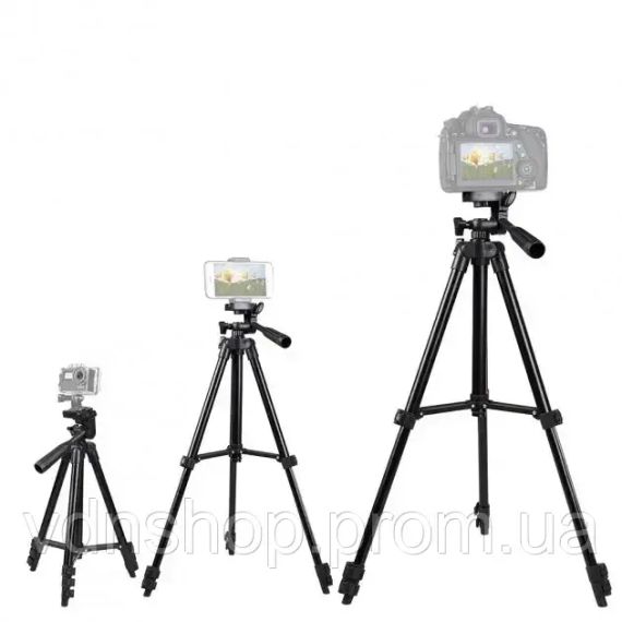 Штатив металевий універсальний для телефону та фотоапарата Tripod 3120 портативний трипод 0,35-1.02м | Зображення 3