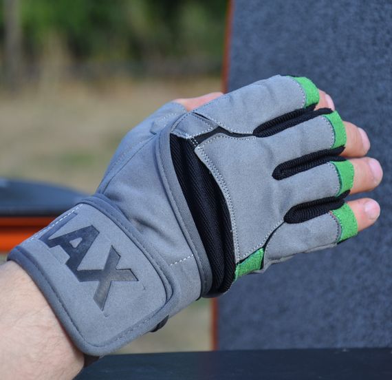 Рукавички для фітнесу MadMax MFG-860 Wild Grey/Green M | Зображення 2