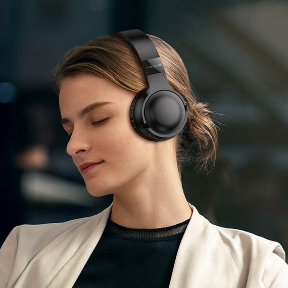 Накладные беспроводные наушники Borofone BO32 Show Black | Зображення 2