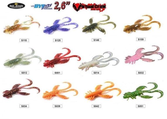 Приманка Bait Breath Virtual Craw 2,6'' (9шт.) | Зображення 1