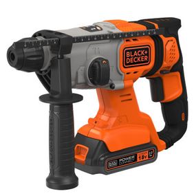 Перфоратор Black&amp;Decker SDS-Plus,18 В, 2Ah, 1.2 Дж, 3 режима, сумка, 2.2 кг (BCD900D1S)