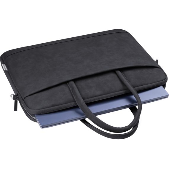 Сумка для ноутбука 15.6'' Defender Trendy з кишенею, шкіра, чорна | Зображення 3