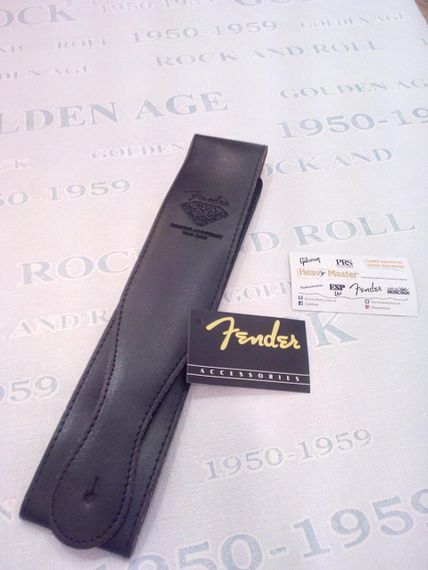 Ремень Fender нубук фендер для електрогітари гітари чорний ремінь | Зображення 3