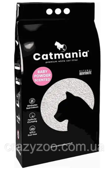 Наповнювач для котячого туалету Catmania бентонітовий із запахом дитячої присипки 5л