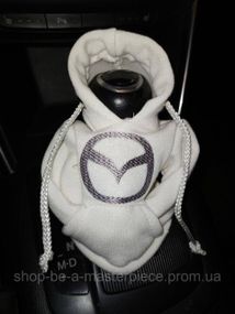 Чехол кофта Худи аксессуар на КПП Car Hoodie мазда Mazda молочный подарок автомобилисту 10070
