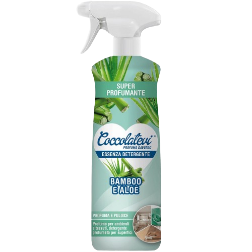 ЕСЕНЦІЯ COCCOLATEVI для навколишнього середовища та миючий засіб для поверхонь, АРОМАТ БАМБУК ТА АЛОЄ, 750 мл