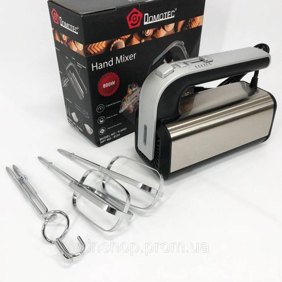 Міксер ручний потужний кухонний Domotec R.6664, Міксер для тіста на кекс побутовий кухонний HF-83 | Зображення 3