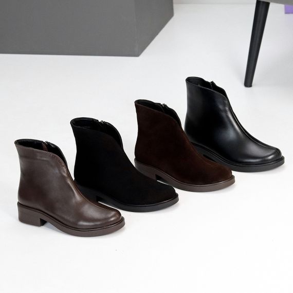 Шикарные черные ботинки натуральная замша стильный минимализм | Зображення 9