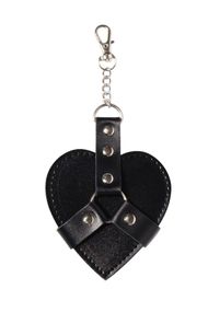 Брелок для ключей сердце Art of Sex Chained Heart на карабине Черный