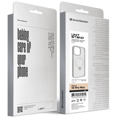 Чехол для мобильного телефона Armorstandart Unit Stand Apple iPhone 15 Pro Max Grey (ARM70583) | Зображення 1