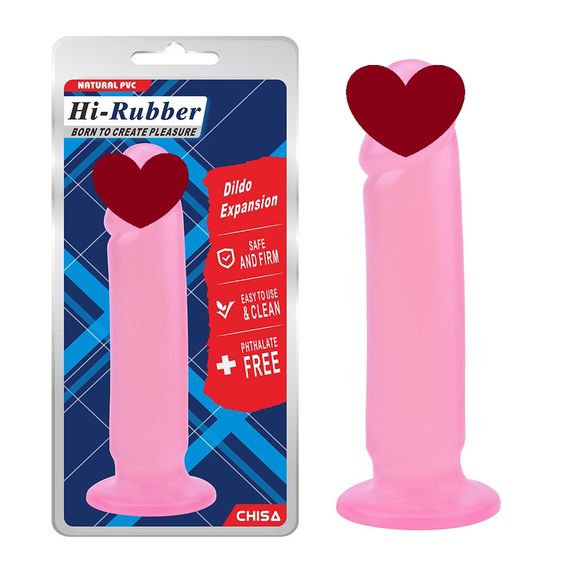 Фалоімітатор реалістичний Chisa Hi-Rubber Dildo Expansion на присоску, рожевий sexstyle