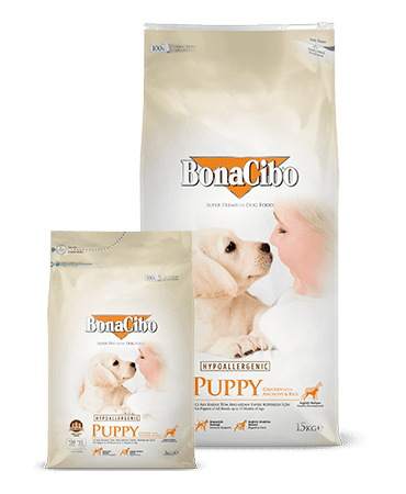 Сухой корм для щенков BonaCibo Puppy Chicken&Rice with Anchovy 15 кг с мясом курицы, анчоусами и рисом