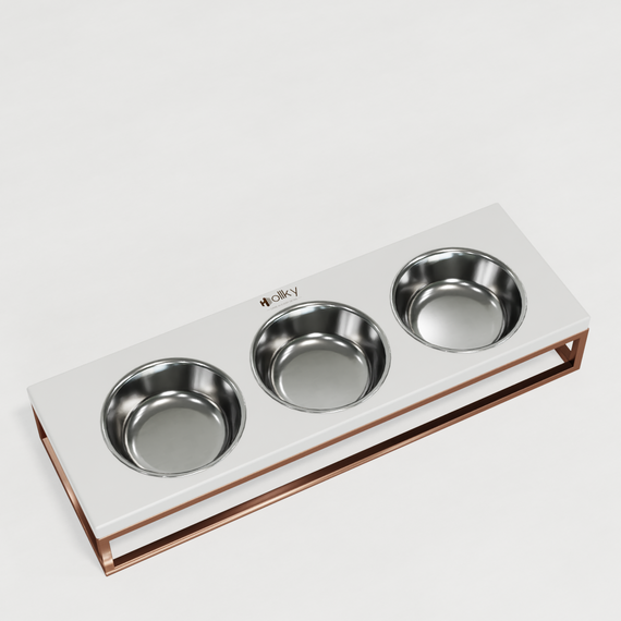 Миски на подставке для котов и маленьких собак Hollky Base Bar (3 × 0,45 л) Bar-54187-GLWH | Зображення 4
