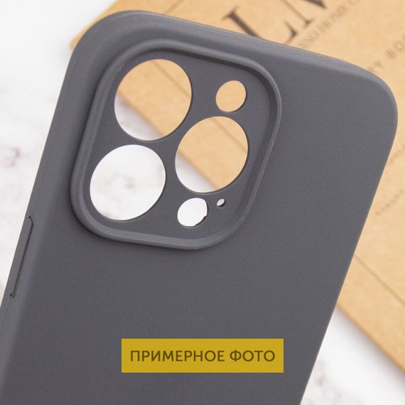 Чехол Silicone Case Full Camera Protective (AA) NO LOGO для Apple iPhone 16 Plus (6.7") Серый / Dark Gray | Зображення 3