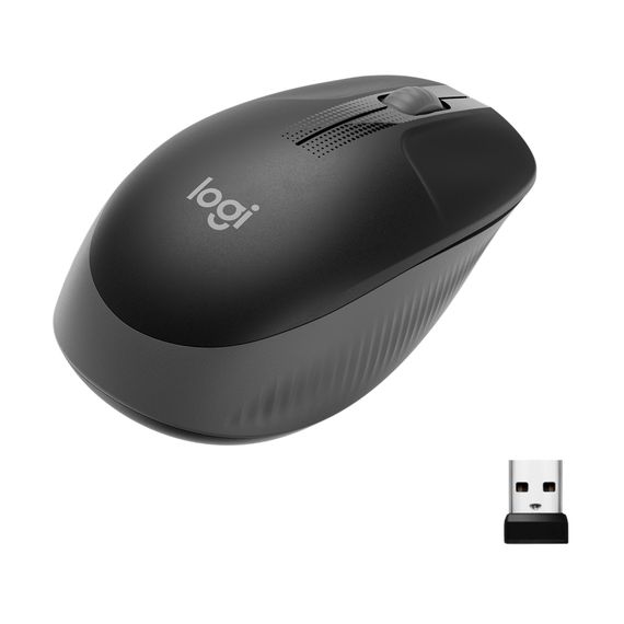 Миша Logitech M190 Full-size wireless mouse Charcoal | Зображення 1