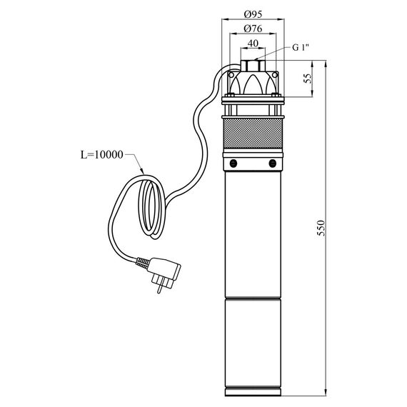 Насос глибинний відцентровий 3SKM 100 (CV035067) | Зображення 1