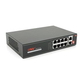 8ми портовий PoE комутатор з автоперезапуском ONV-H1108PLD, 8хРоЕ 100 Мбіт + 2хUplink 100 Мбіт до 250м, IEEE802.3af/at, загальна
