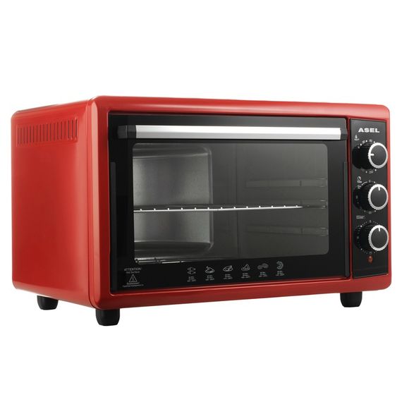 Електрична піч ASEL AF-50-23. Колір: червоний | Зображення 1
