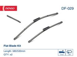 Комплект склоочисників DENSO DF-029 плоский лезо, 580/530 мм