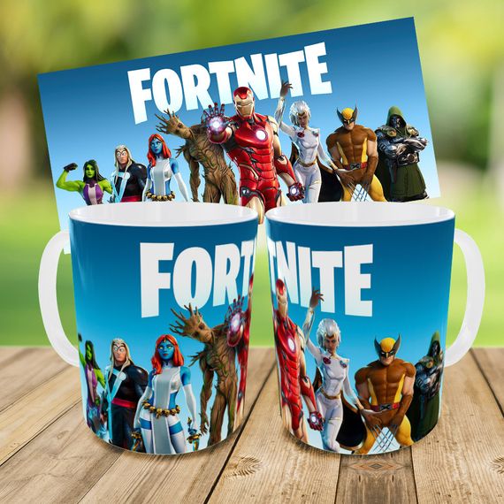 Детский набор Fortnite сумка-бананка + керамическая кружка с принтом (5699) | Зображення 3