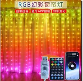 Гірлянда-штора з дистанційним керуванням через APP, Bluetooth, USB, XPRO 3*3м (SFK-06)