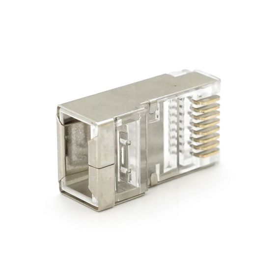 Конектор Merlion RJ-45 8P8C FTP Cat-6 (50 шт/уп.) екранований, подвійний (позолочені) | Зображення 1