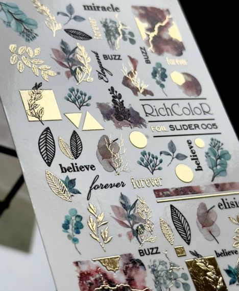 Фольгований слайдер RichColor 005 на водяній основі (6.5x9.5см) | Зображення 2