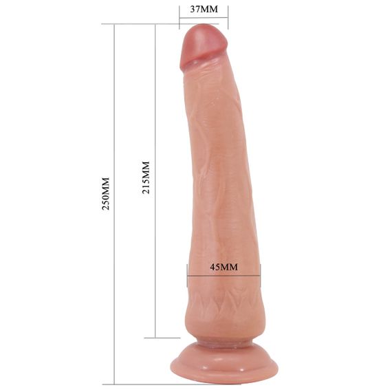 Фалоімітатор на присосці, з ефектом ковзної шкіри LyBaile - Tiemeyer Sliding Skin 9,8”, BW-008127LP-1 Sex Aura | Зображення 8
