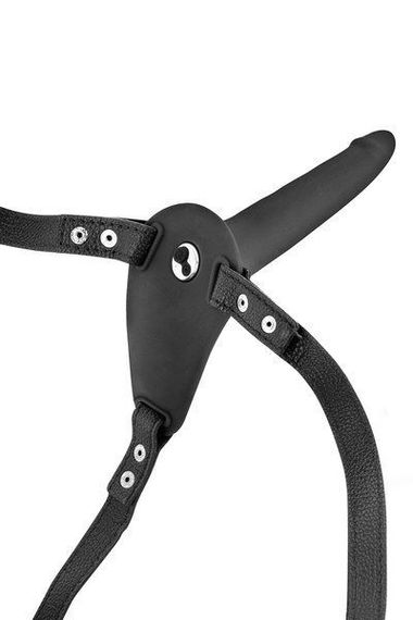 Страпон з вібрацією Fetish Tentation Vibrating Strap-On with Dildo Black (м'ята упаковка!!!) | Зображення 2