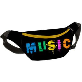 Сумка на пояс бананка Bumbag Музыка 27x16 см (BB_MUS002_ZHL)