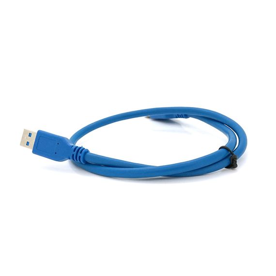 Кабель USB 3.0 AM + AM 0.6м, Blue | Зображення 1