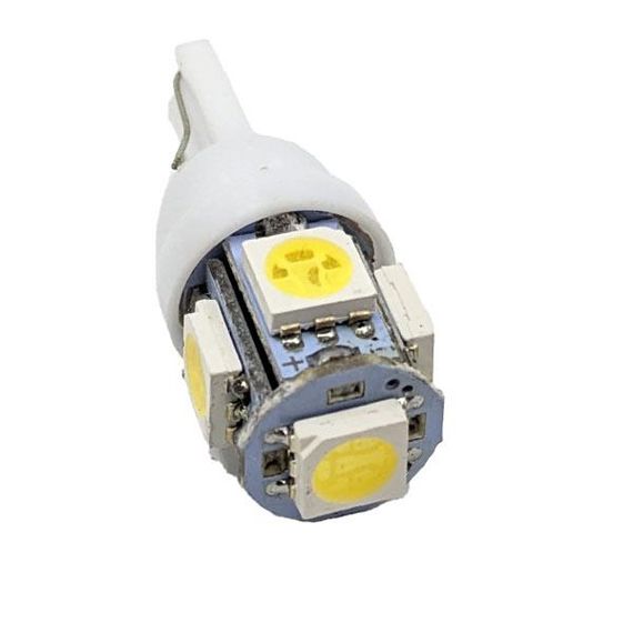 LED Лампа безцокольна T10 W5W 12V-5050-5smd (повороти, габарити, підсвітка номера) | Зображення 2