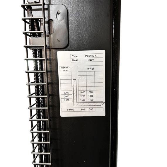 Штабелер акумуляторний GTM PSE15L-C 3200 (1500 кг, 3.2 м, 1150 мм, 24 В / 60 А·год) | Зображення 3