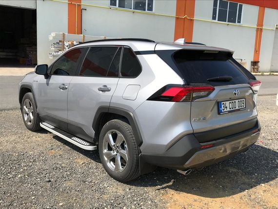 Боковые пороги Tayga V2 (2 шт., алюминий) для Toyota Rav 4 2019-2024 | Зображення 1