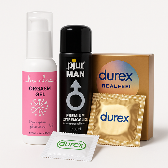 COMBO набір - Love Boost (Loveline + pjur MAN + Durex) XL